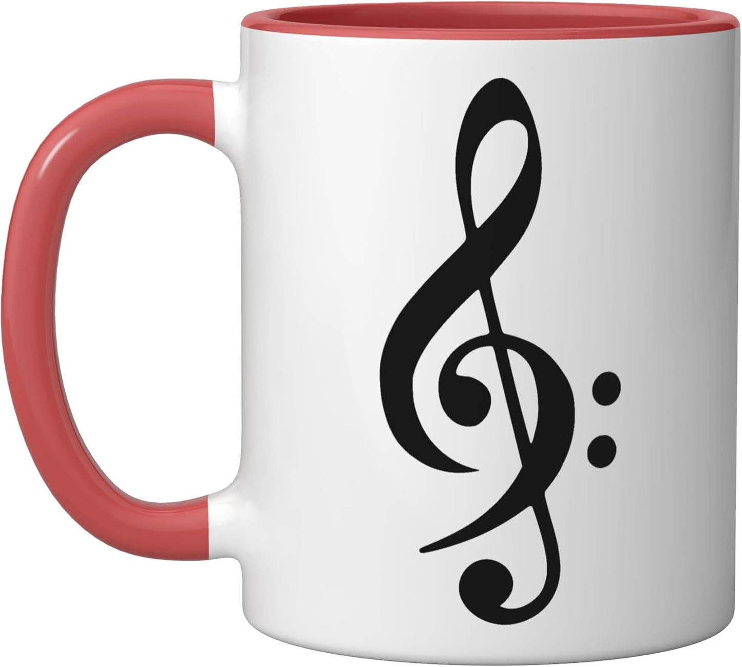 Taza Cerámica con Claves Musicales Roja/Blanca