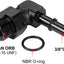 Adaptador combustible aluminio negro 3/8 SAE Push On