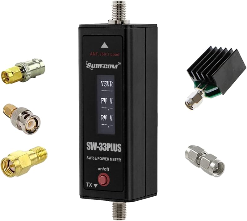 Radio VHF UHF 100W 125-525 MHz medidor SWR portátil negro