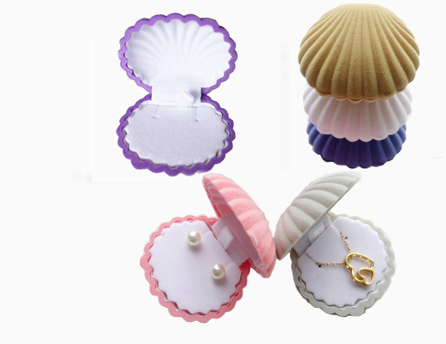 6 Cajas Pendientes Terciopelo Coloridas para Almacenar Joyas