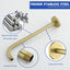 Brazo ducha acero inox 16" oro cepillado