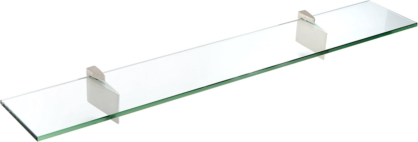 Estante cristal acero cepillado 4.75x12pulg