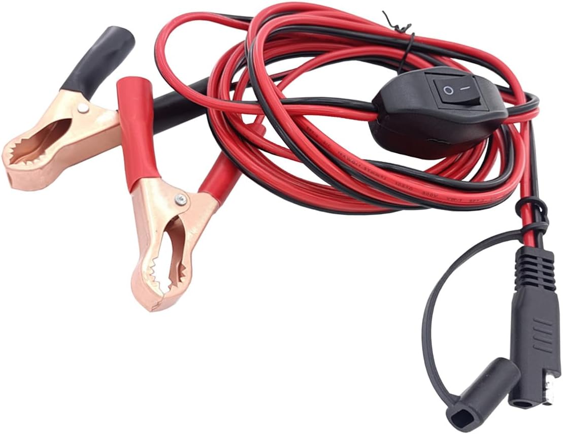 Arnés cables SAE 8pulg 16AWG con interruptor 12V