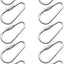 10 Ganchos Plateados Acero Inox para Loro y Animales