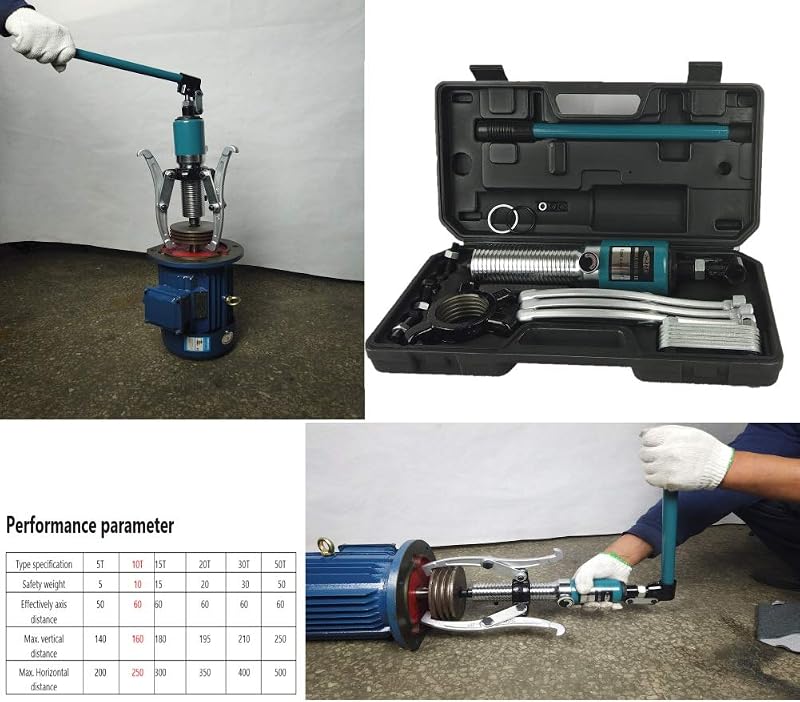 Extractor hidráulico 15T 3 mandíbulas 12" cojinete rueda