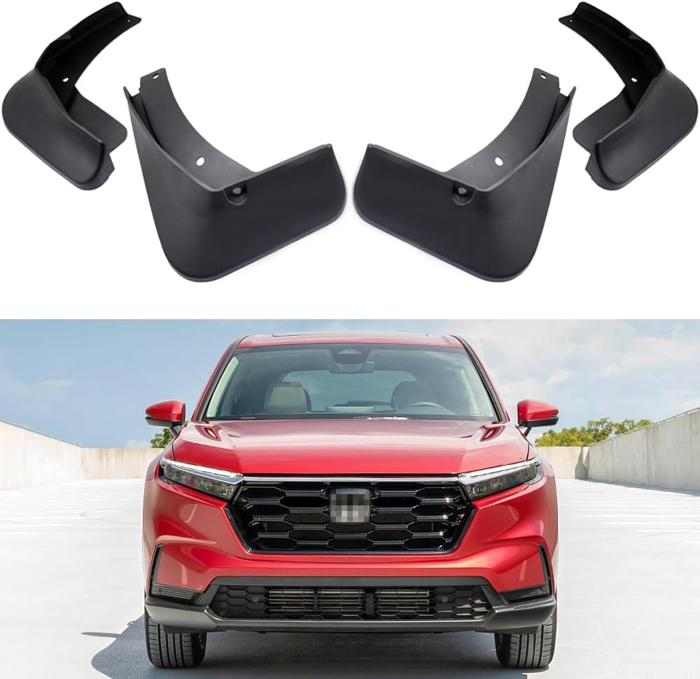 Set 4 Guardabarros Antisalpicaduras Honda CRV 23-24 Negro