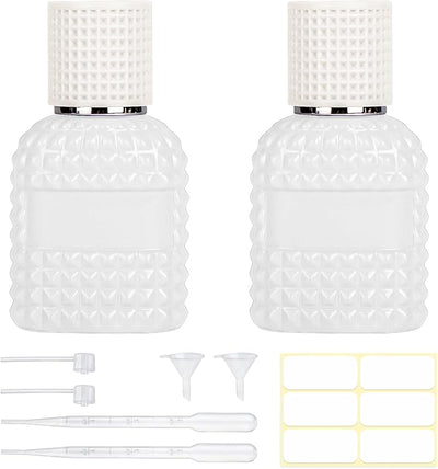 2 Atomizadores Vidrio 1.0oz Recargables para Perfume y Limpieza