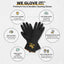 Guantes negros para lavar platos reutilizables con frases coquetas