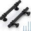 Manijas gabinete negro mate 3" tiradores T-Bar modernos