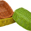 Cestas mimbre rectangular coloridas 3 Pzas almacenamiento