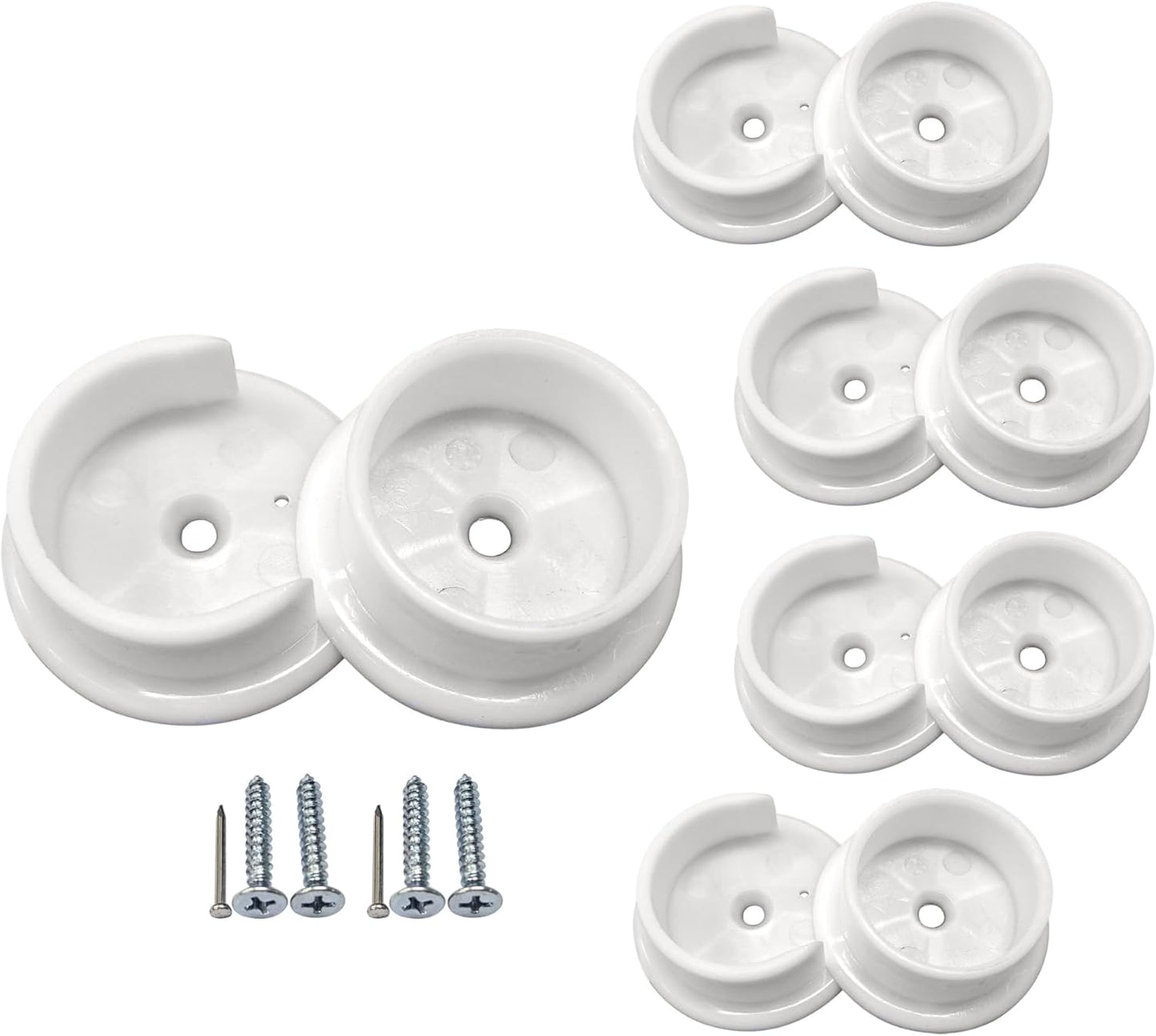 Armario poste zócalo plástico blanco 5 pares