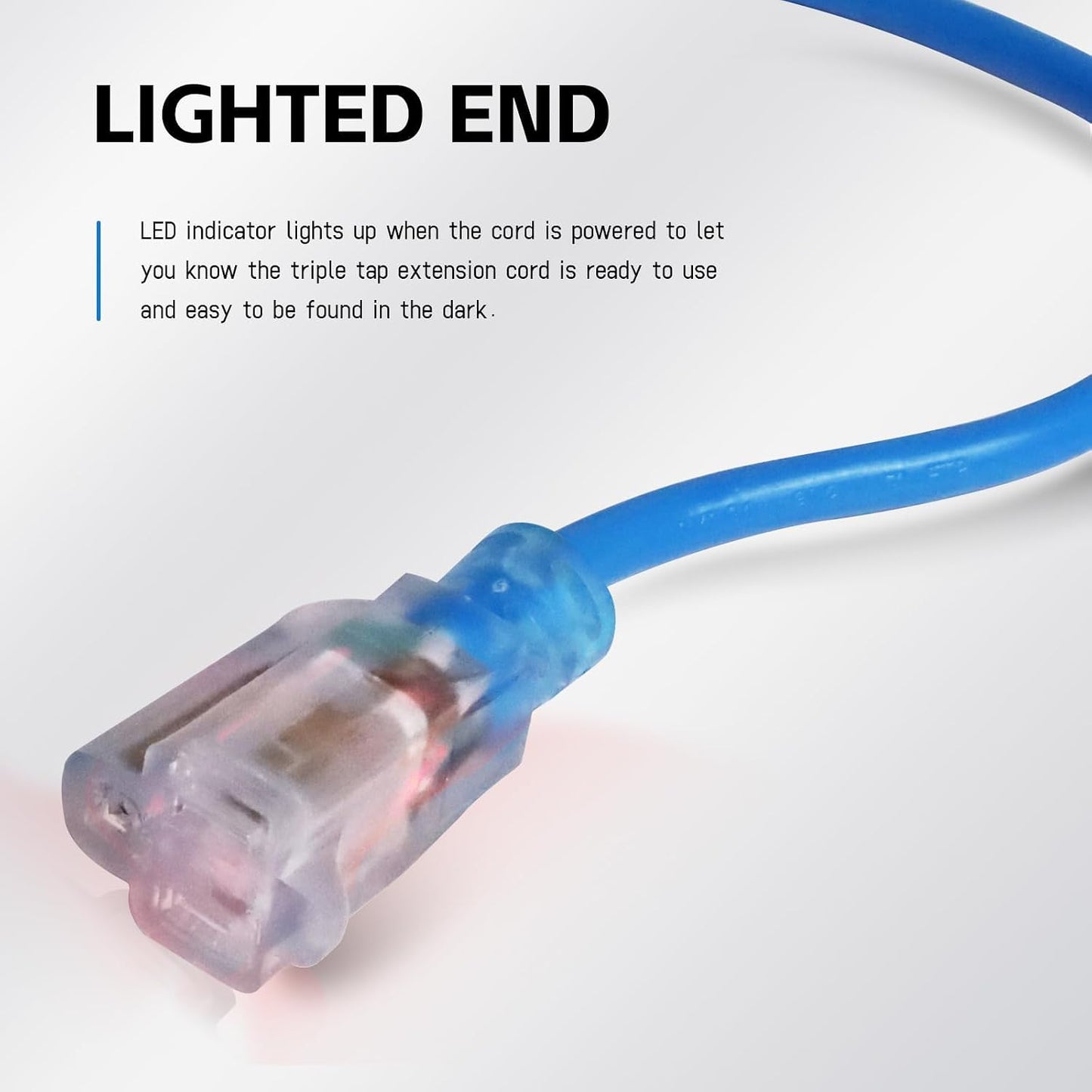 Cable extensión exterior 50ft 12/3 SJTW impermeable