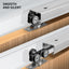 Set rieles puerta bolsillo 72" aluminio color plateado