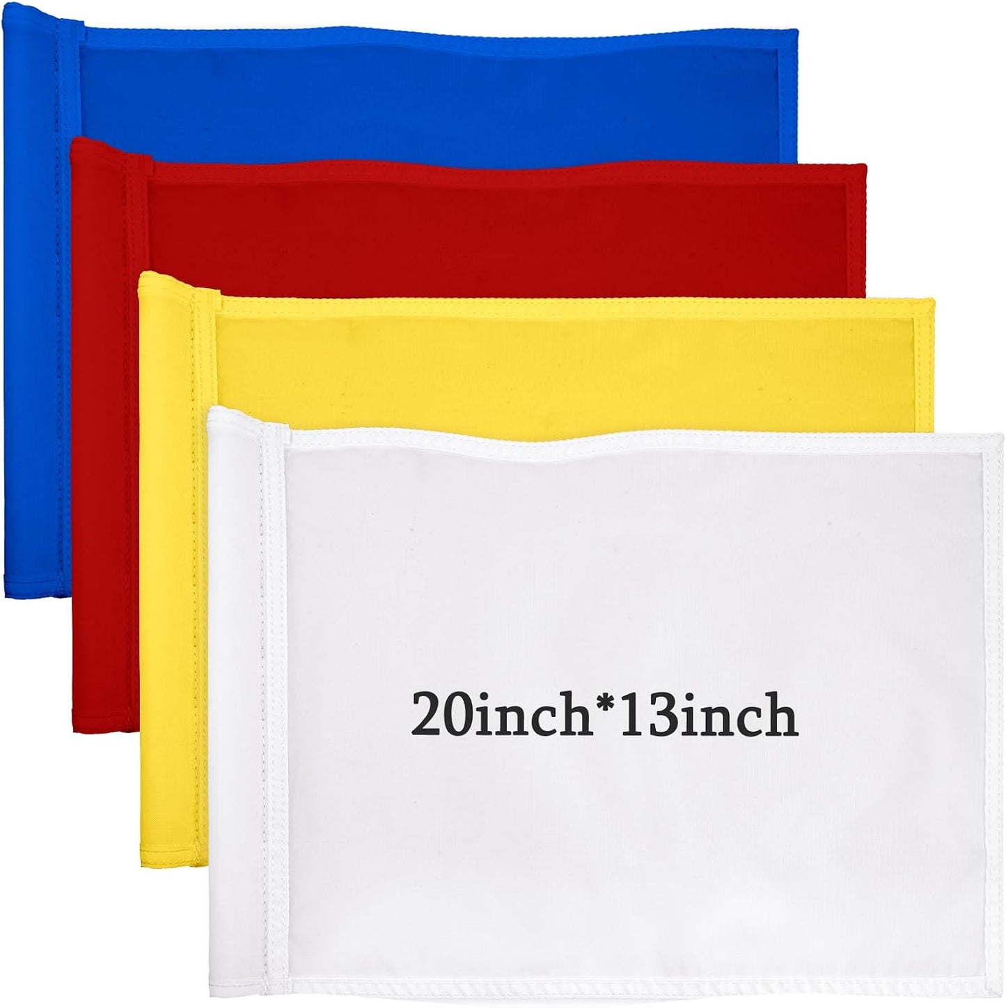 4 Banderas Golf Sólidas con Tubo 20x13"