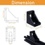 12 Set Conectores Aluminio 2020 con 24 Tuercas T y S