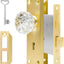 Set cerradura mortaja puerta pomos cristal vintage dorado
