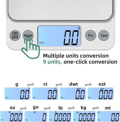 Báscula digital cocina 11lbs gramos oz pantalla LCD