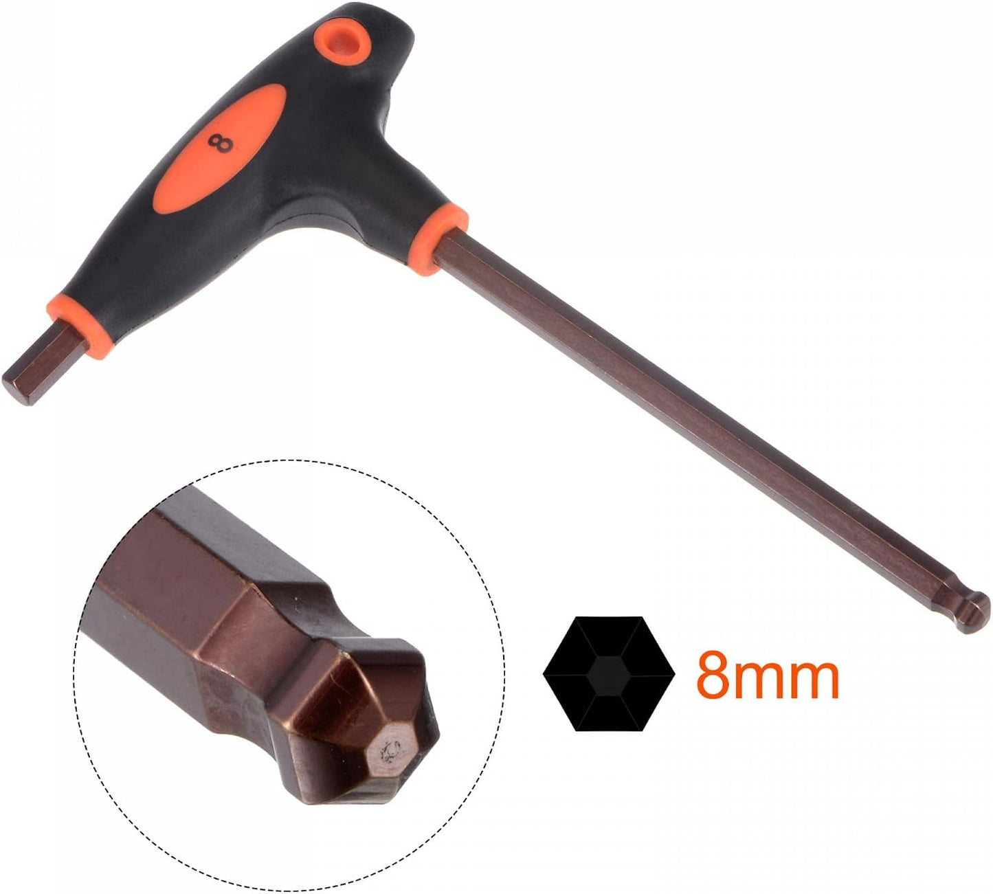 Llave inglesa T con extremo bola 26.2pulg acero métrico