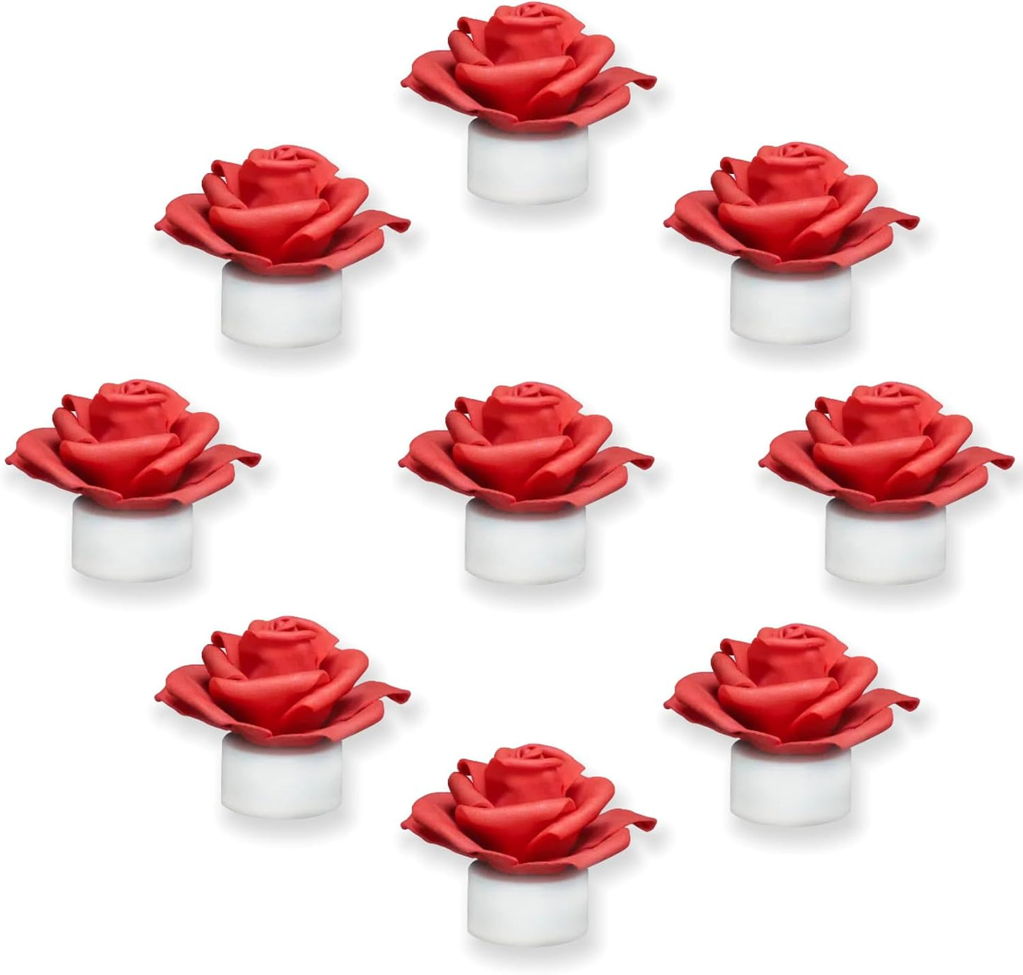 12 Velas LED con Flores Artificiales para Mesa Centrada Boda