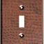 Placa pared interruptor cobre puro martillado