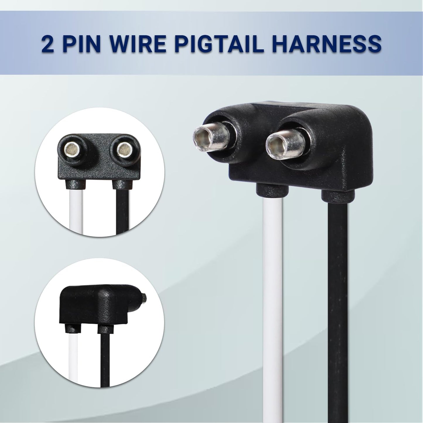Enchufe Pigtail 2 Puntas para Camión Sellado RV 20 Pzas