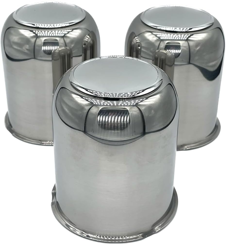 4 Tapas centrales 3-3/4" para remolque RV acero inox