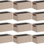 12 Cestas Almacenamiento Tela 11.8x7.87x5.11" Asas Cuero