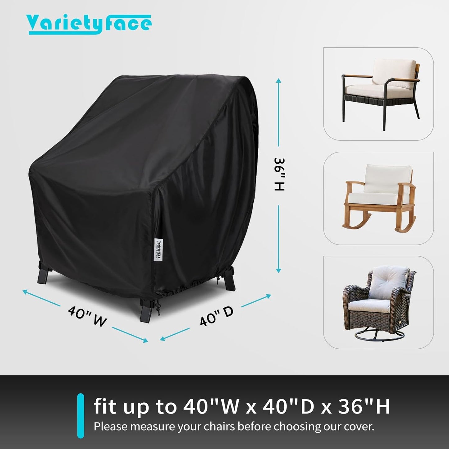 2 Fundas silla patio extra grande impermeable resistente