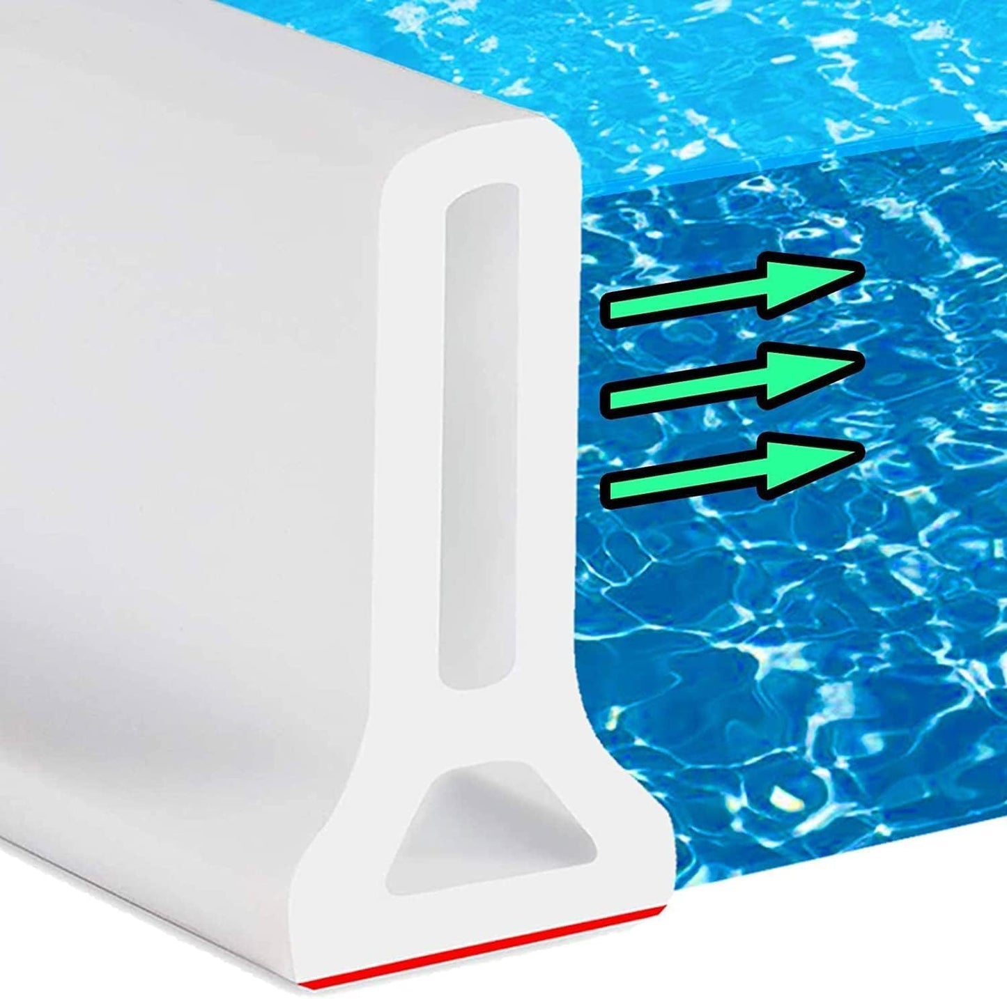 Barrera agua plegable 8ft para ducha blanco
