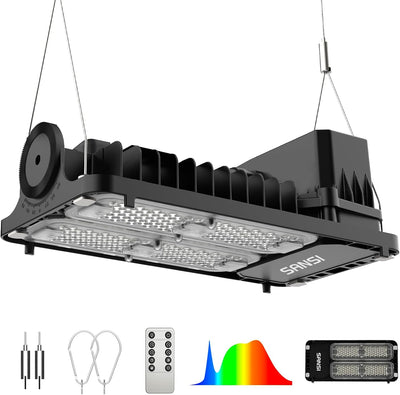 Luz cultivo plantas interior 100W con lente PPFD panel 4 niveles