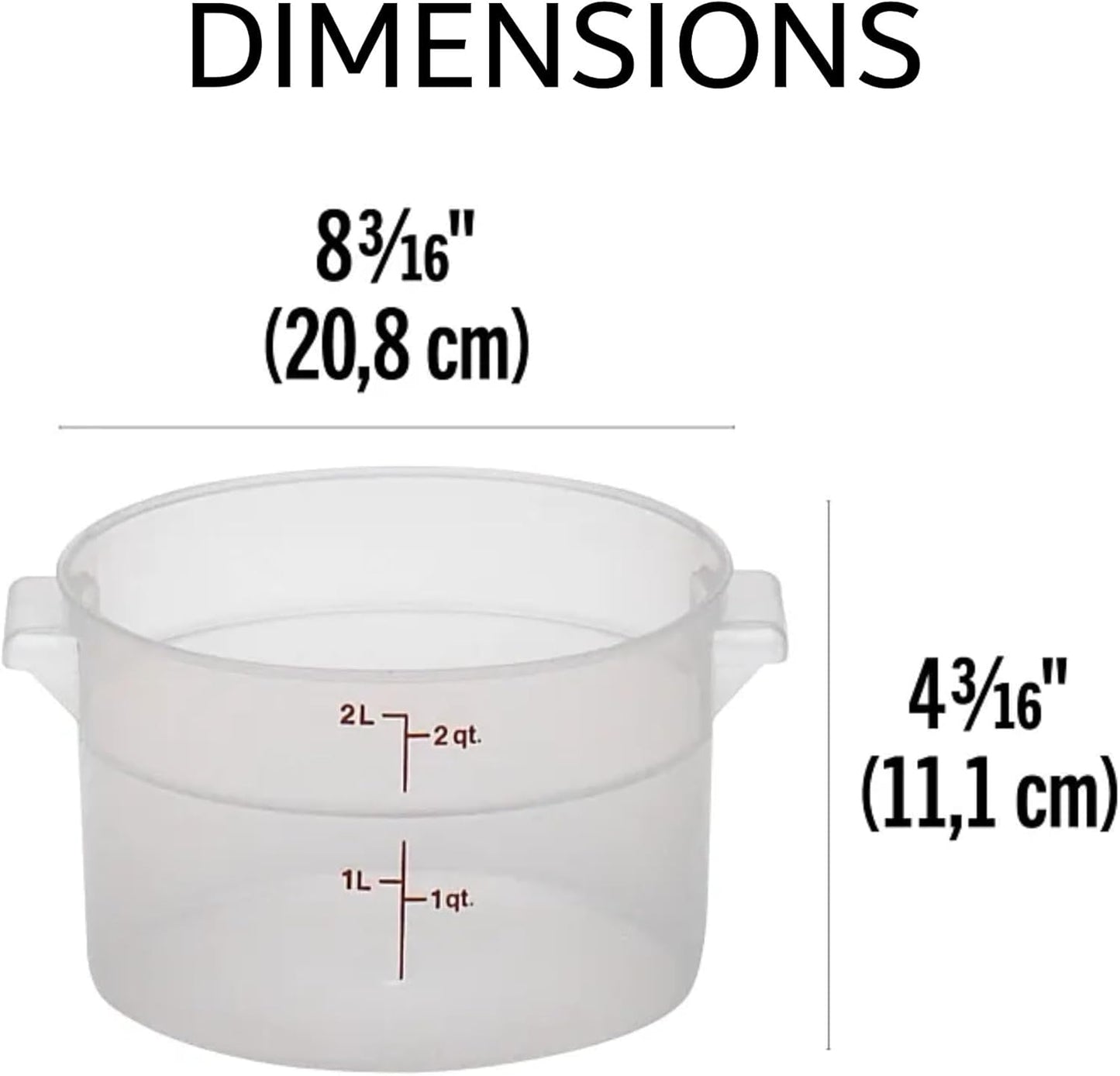 Recipiente Alimentos 2qt Translúcido con Tapa y Set Cucharas