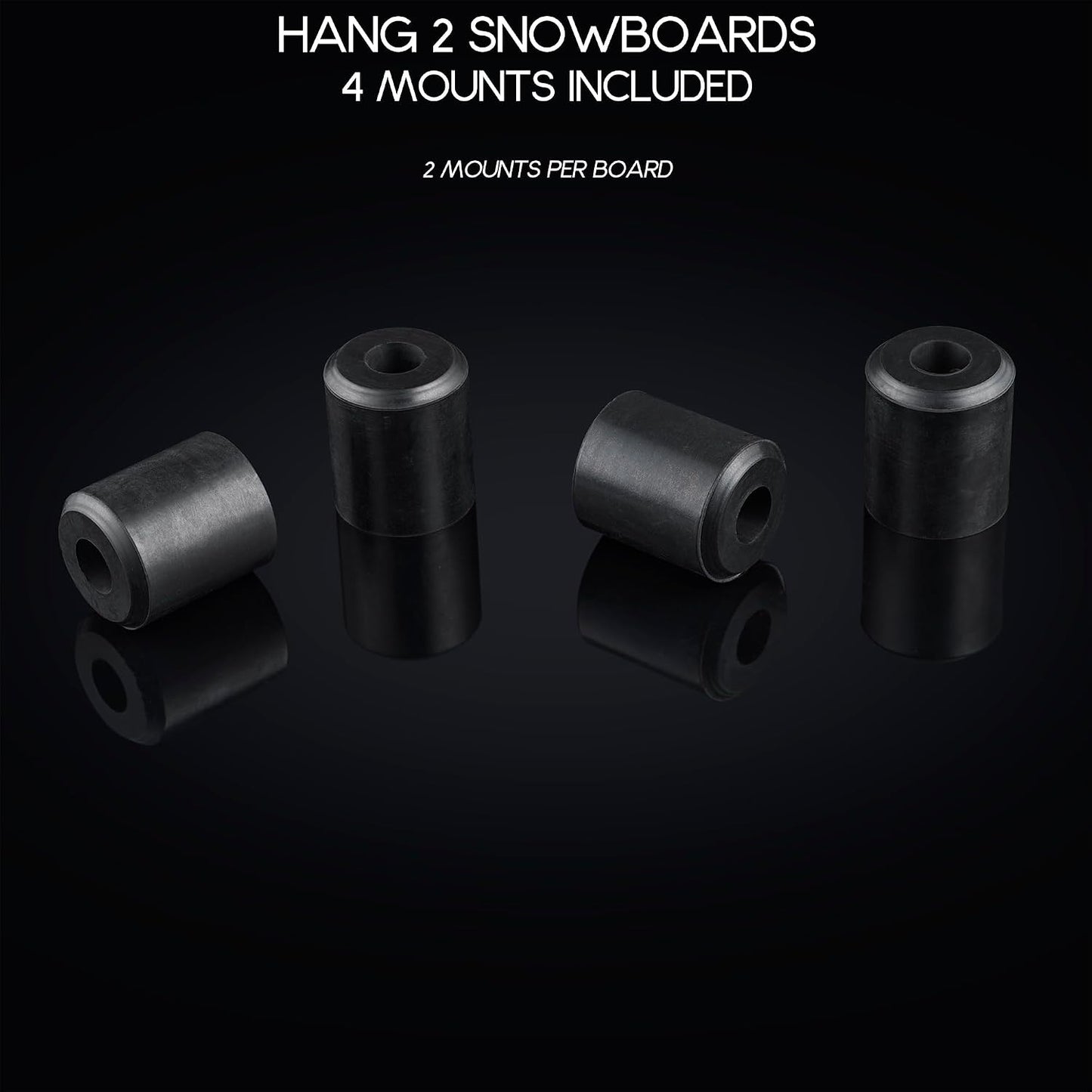 Soporte vertical snowboard 4 pzas colgador pared moderno
