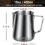 Jarra de espuma de leche de acero inoxidable 15 oz para cafetera expreso