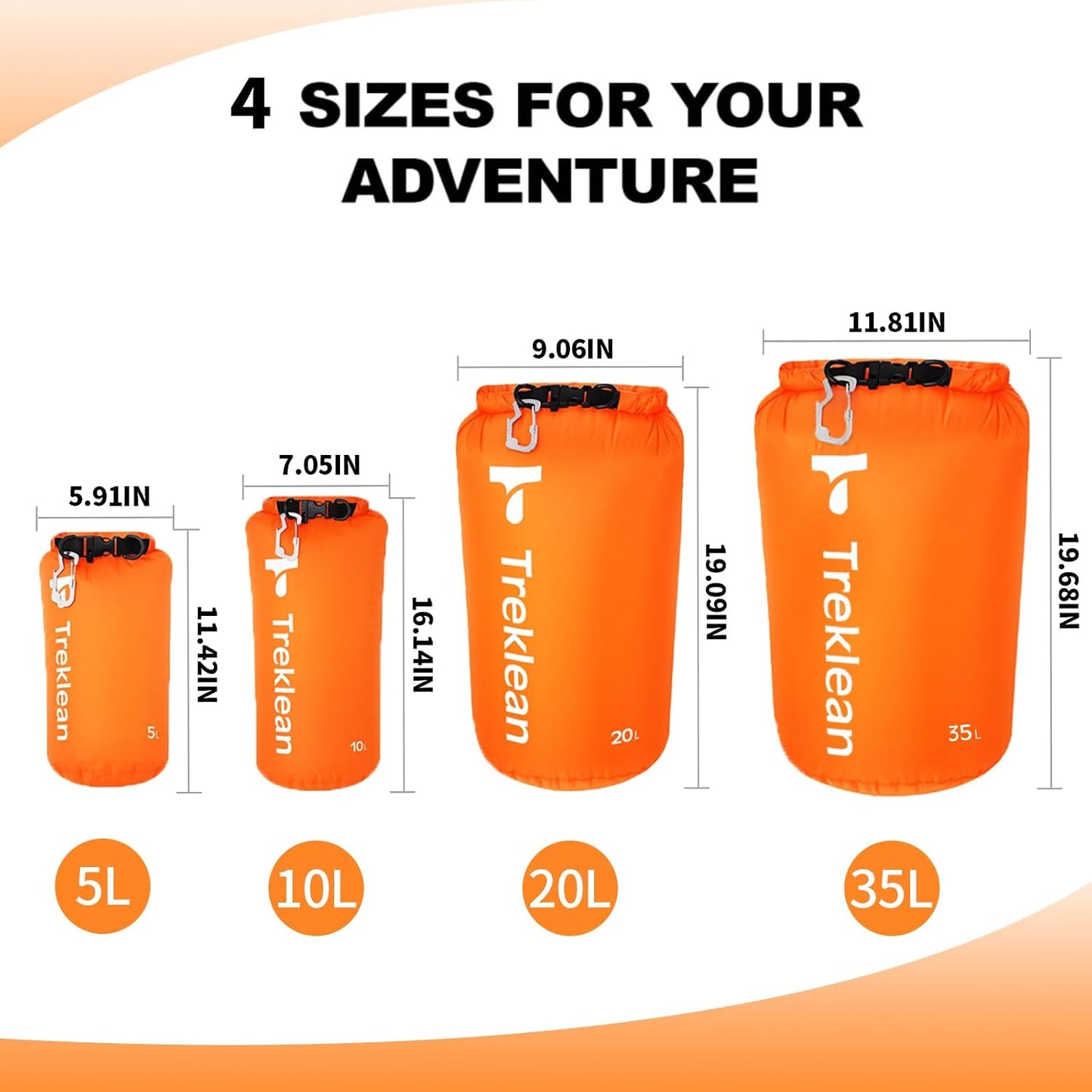 Bolsa seca impermeable flotante para kayak rafting camping
