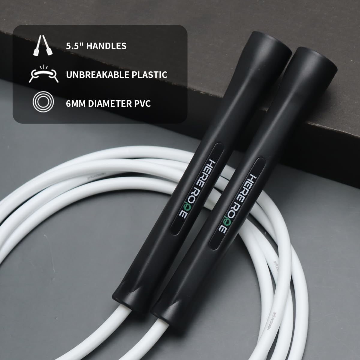 Cuerda saltar PVC 0.236" para fitness hombres mujeres
