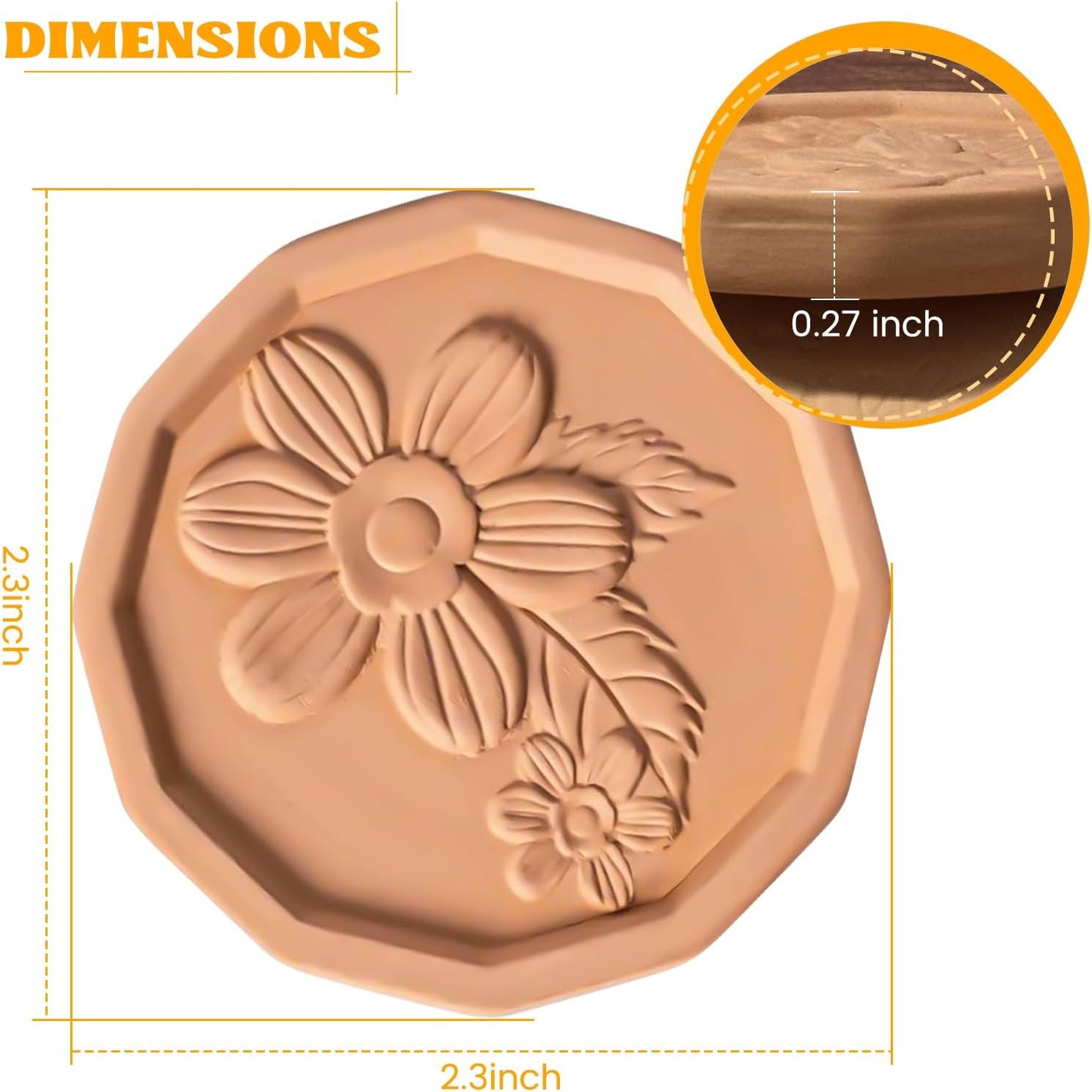 Discos terracota reutilizables para azúcar y alimentos