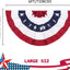 Bandera abanico plisada 3x6ft set 4 decoración 4 de julio