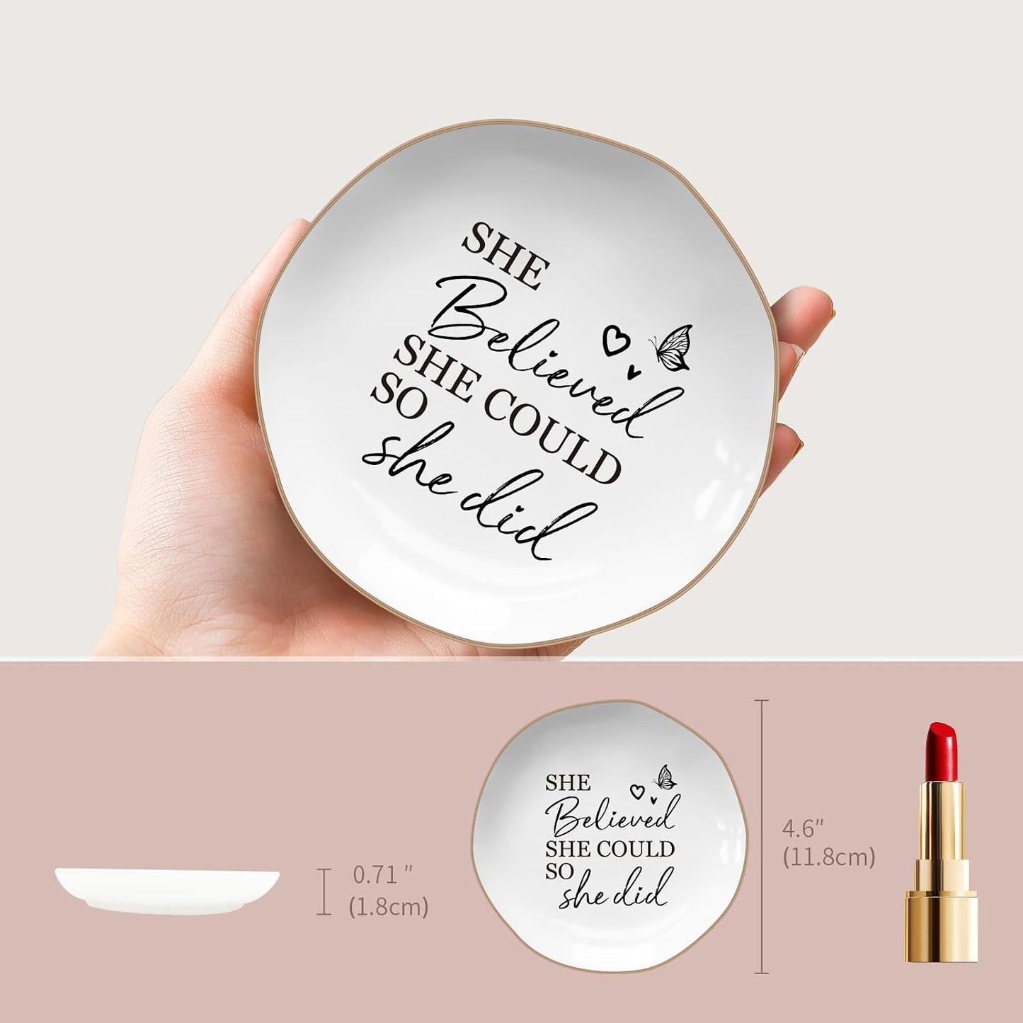 Bandeja joyería cerámica regalo graduación mujer