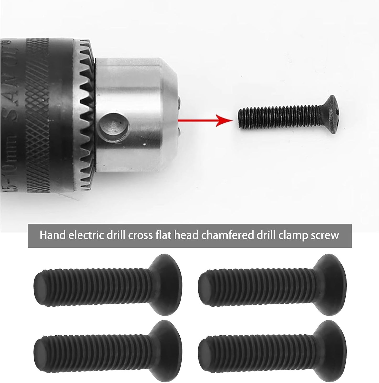 Broca M6x22mm tornillo roscado fijo negro