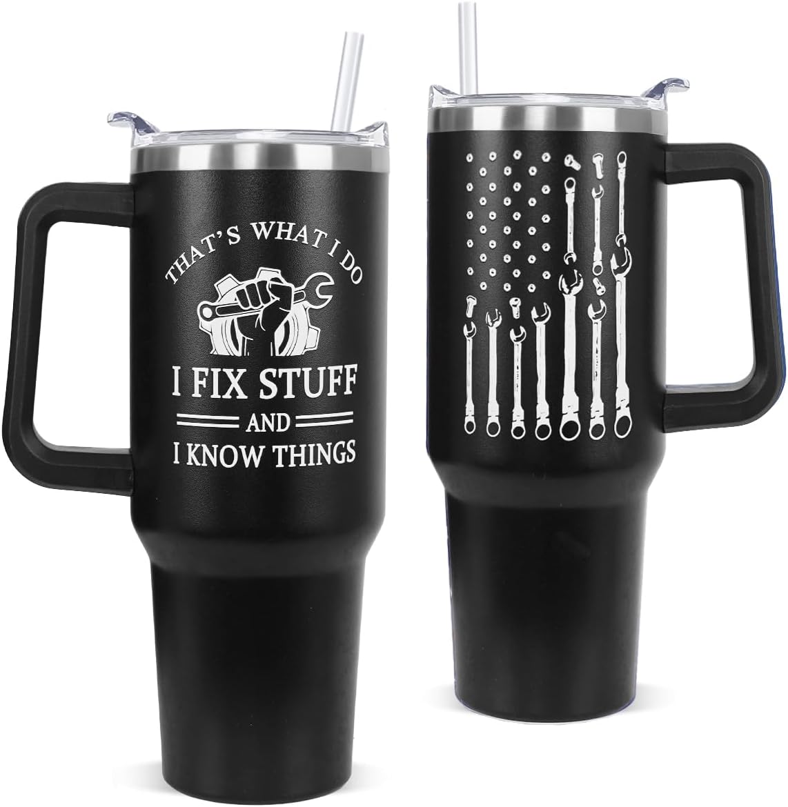 Taza mecánica café viaje regalo hombres coches 40oz