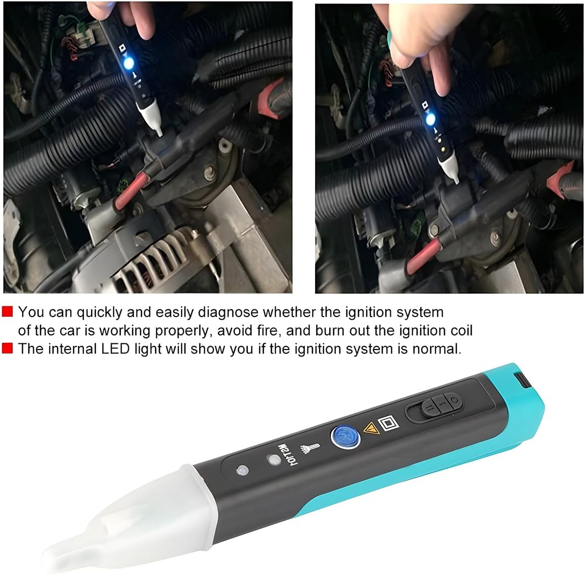Probador bobina encendido automóvil LED electromagnético