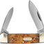 Navaja plegable 2 hojas mango madera