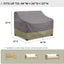 Fundas sofá loveseat exterior 48x26x33" impermeables gris