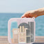 Bolsa maquillaje transparente silicona con cremallera para viaje