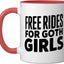 Taza Cerámica para Chicas Góticas Roja/Blanca