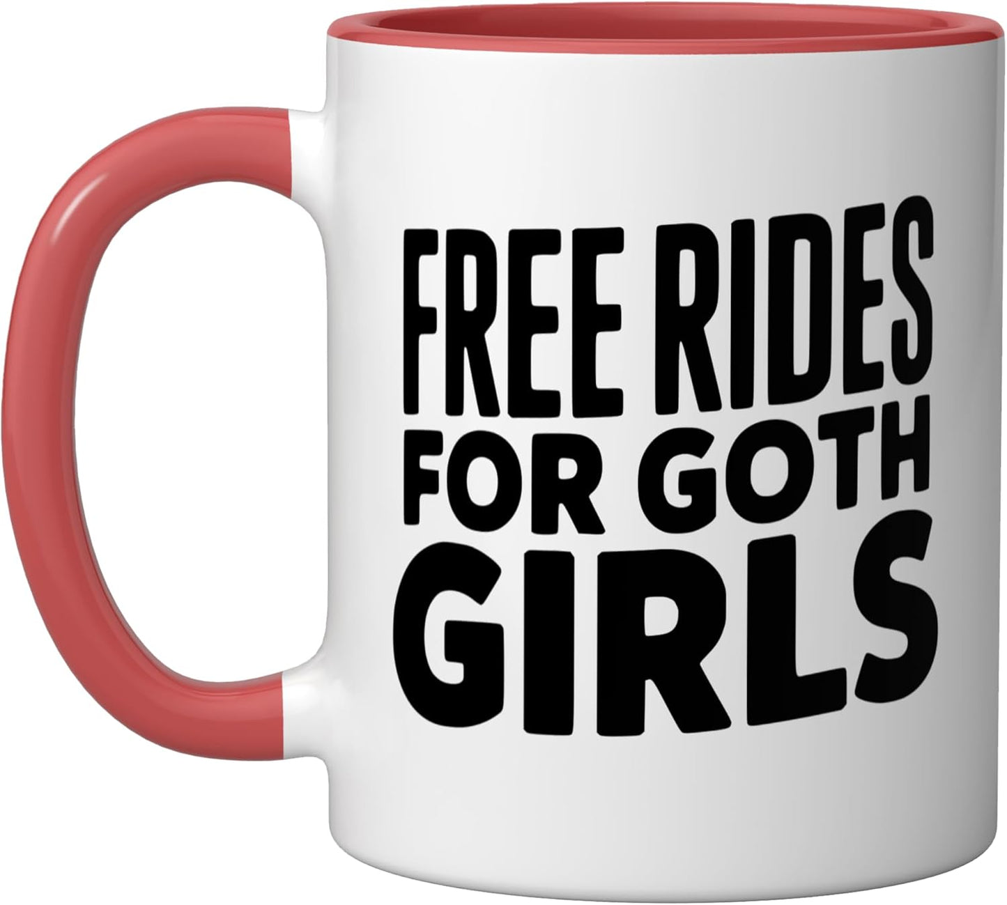 Taza Cerámica para Chicas Góticas Roja/Blanca
