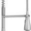 Grifo cocina acero inox arco alto con dispensador jabón