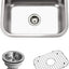 Fregadero cocina acero inox 23pulg con colador y rejilla