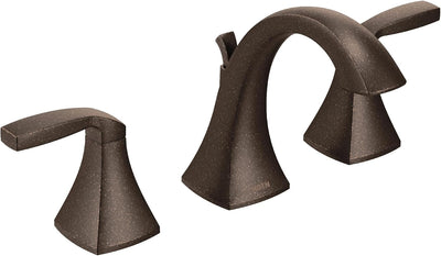 Grifo lavabo arco alto bronce 3 agujeros con kit drenaje