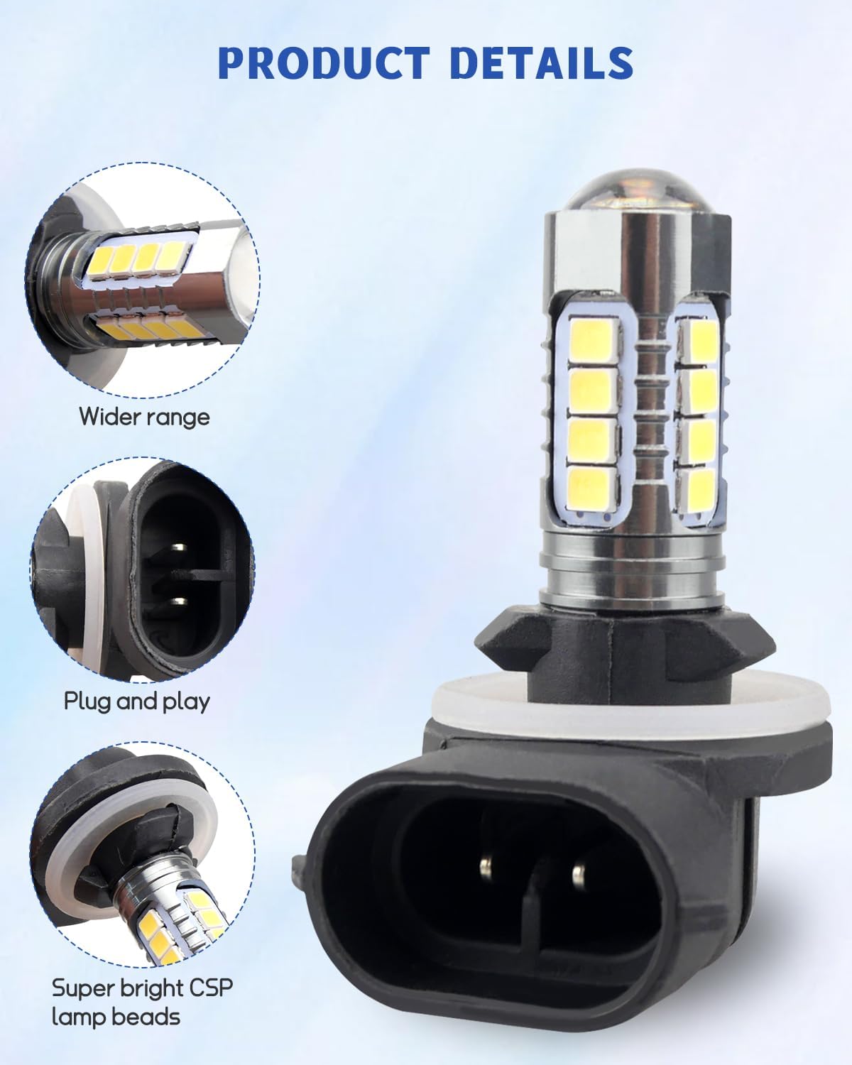Luces delanteras 6000K blancas para Honda Polaris Kubota